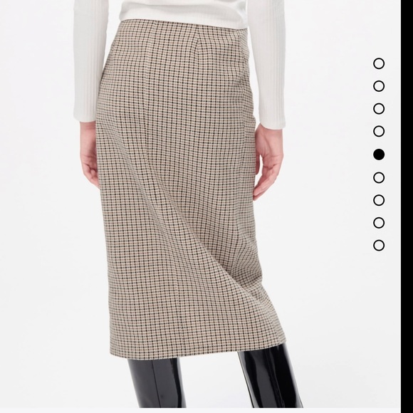 NWT cotton ZARA Plaid wrap up tweed side buttons skirt - Picture 9 of 9